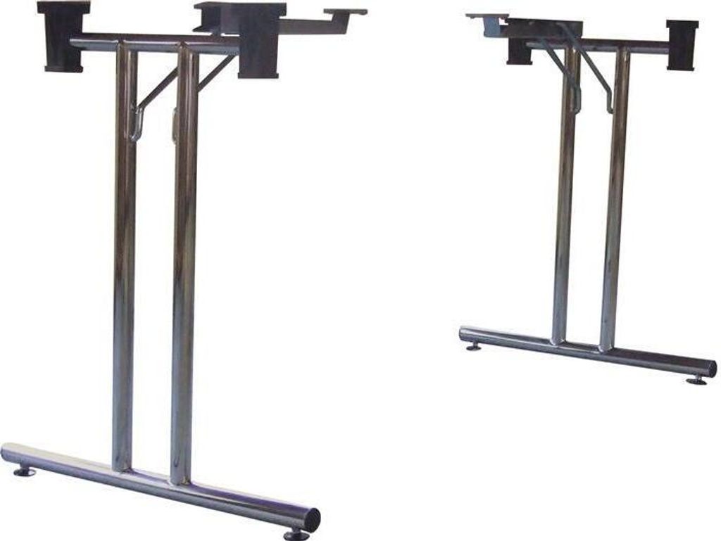 Two table bases are shown against a white background.