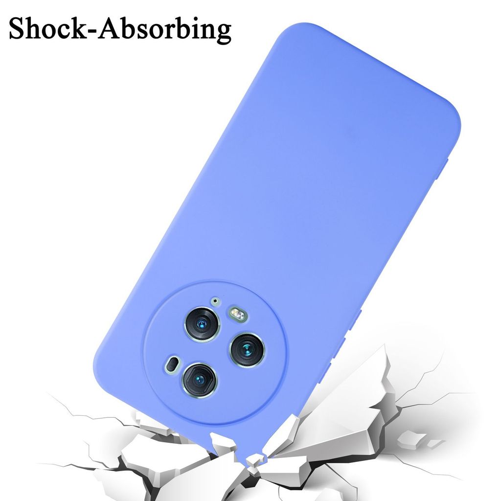 RankOne Handyhülle Für Honor X7a – Silikon Mit Galvanikrahmen, Navy Blau, Stoßfest