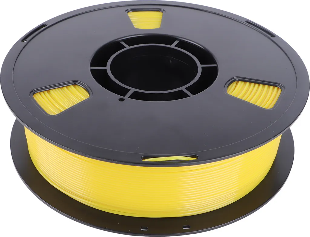 Consommable impression 3D jaune en filament PETG 1.75mm résistant