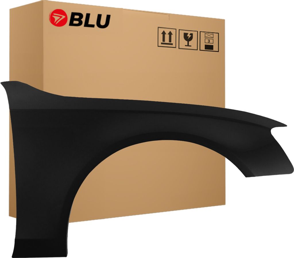 BLU Kotflügel Passend für Audi A4 B8 S4 LZ7L Rechts Silber LavaGrau | 2007-2011 | Vorderseite Vorne | Lackiert | Einbaufertig