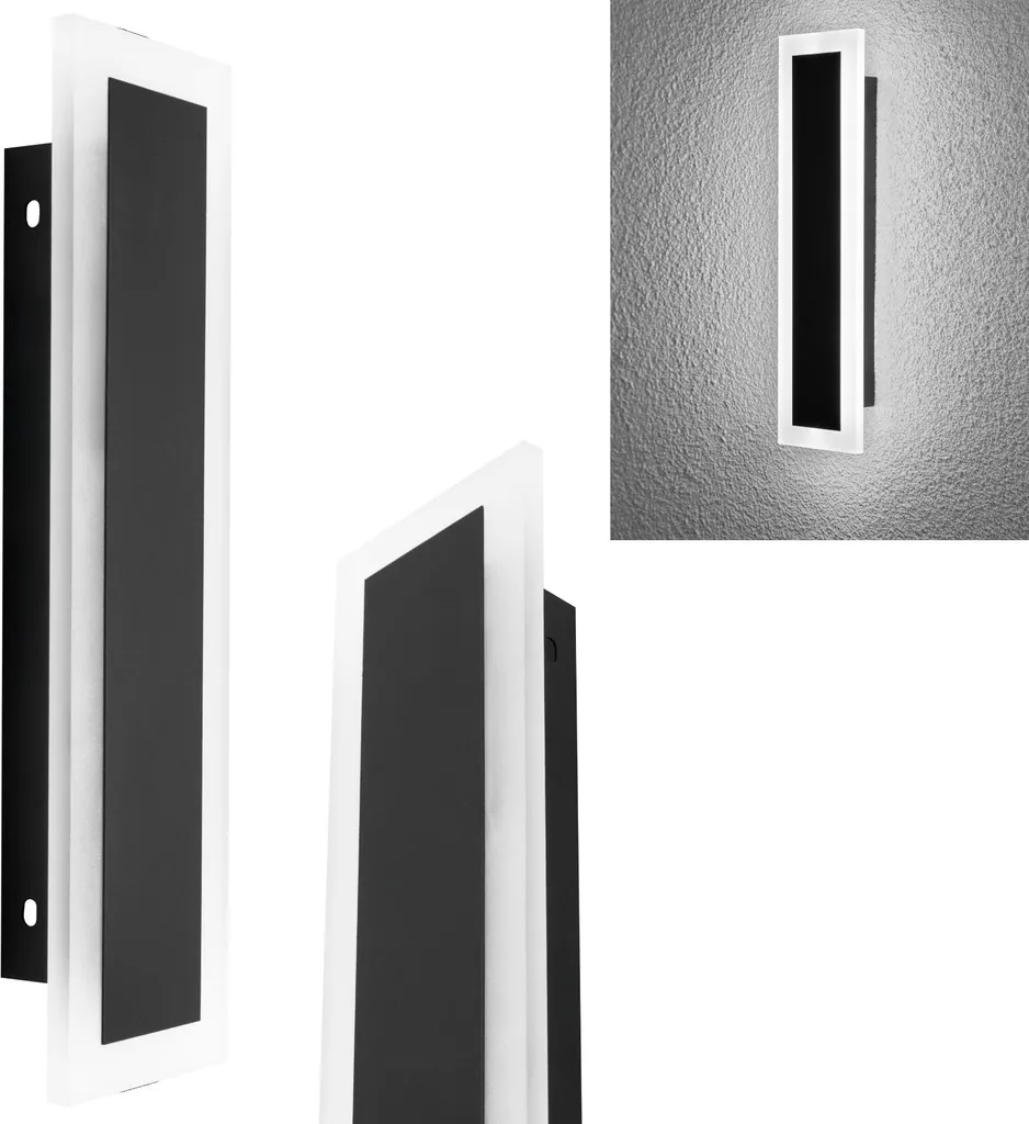 Applique extérieure LED étanche IP65 Noire pour éclairage entrée 30cm - 10