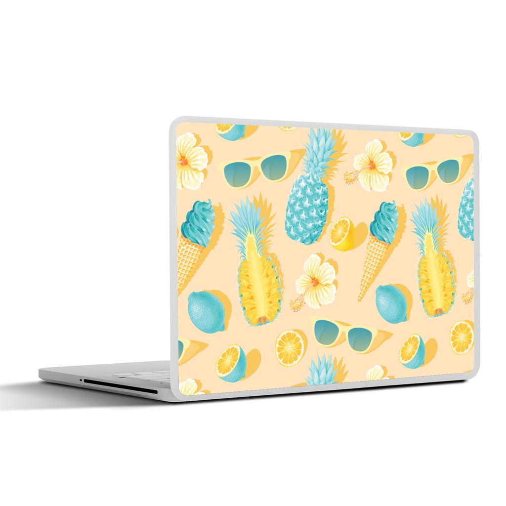 MuchoWow Laptop Aufkleber Sticker Cover Sommer - Muster - Gelb 36.5x27.5 cm - Laptop-Sticker