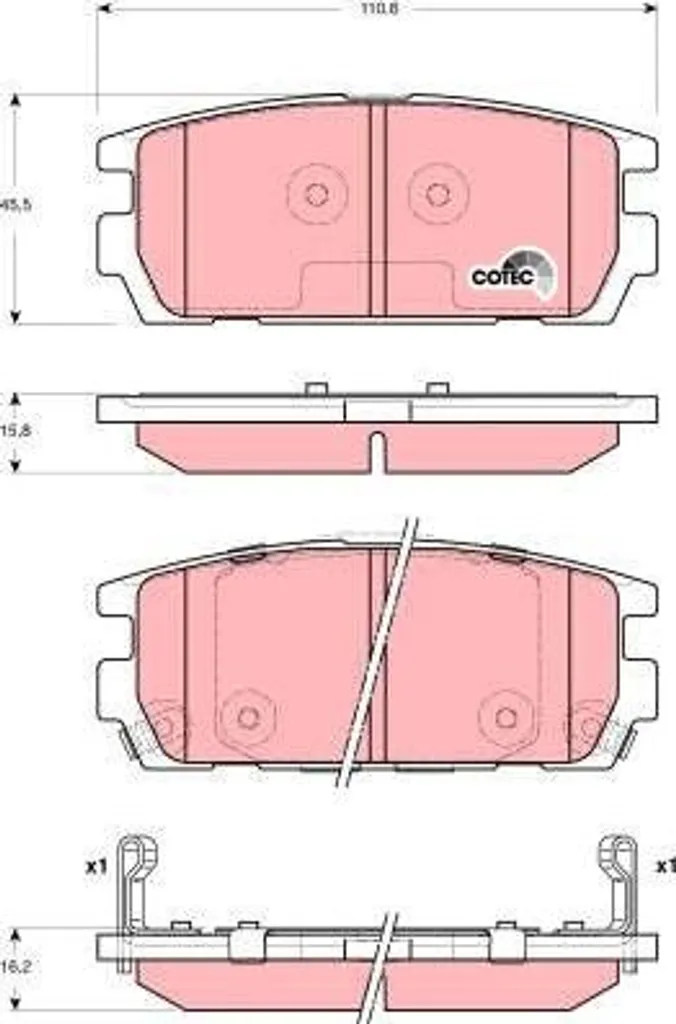 Plaquettes de frein TRW GDB3296 pour Terracan - OE 58302H1A10 Qualité