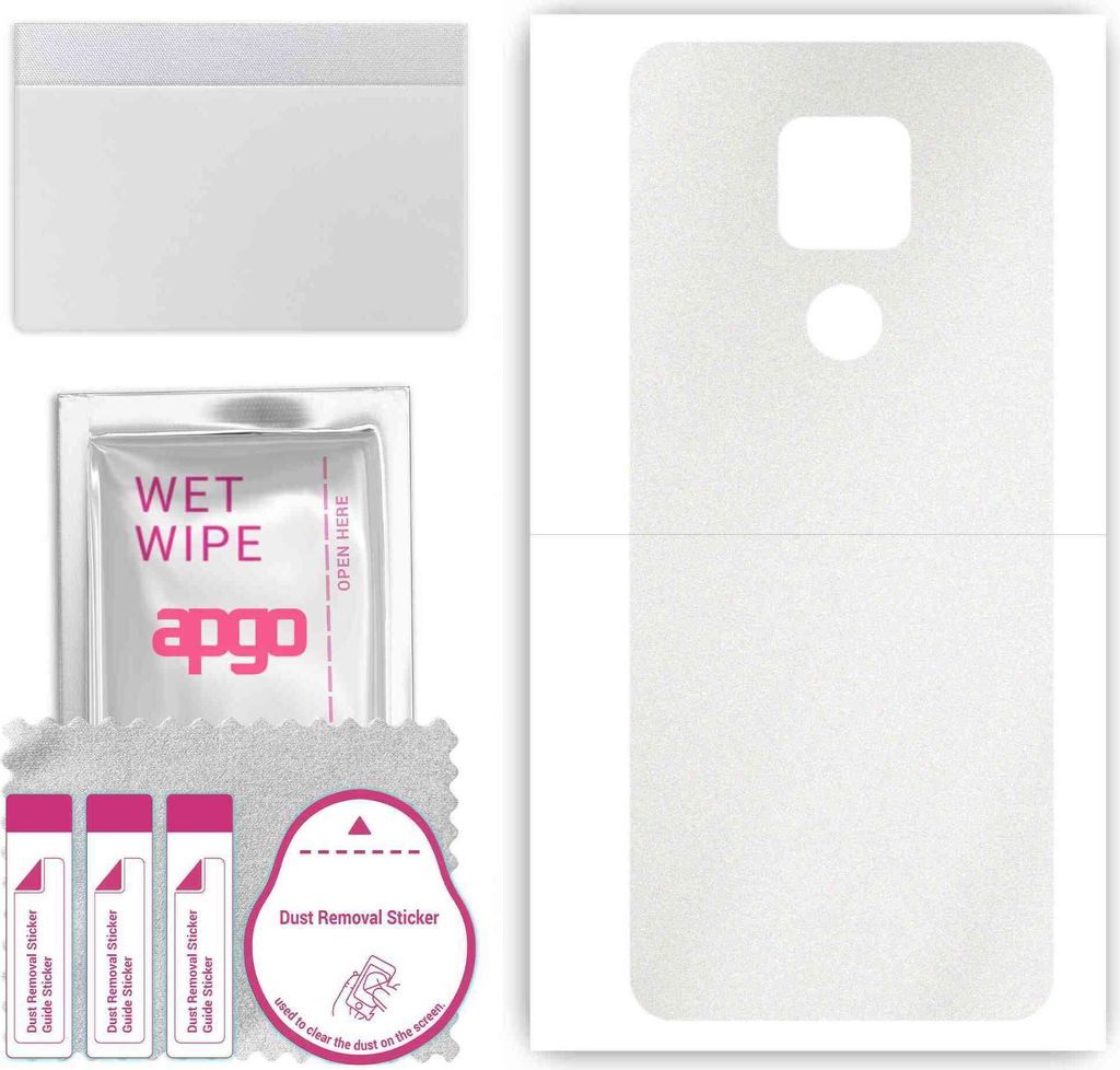 apgo Rückseite Schutzfolie, Skin, kompatibel mit Motorola Moto G Play, Hinten Displayschutzfolie aus Vinylfolie, kratzfest, einfache Montage - Mat...
