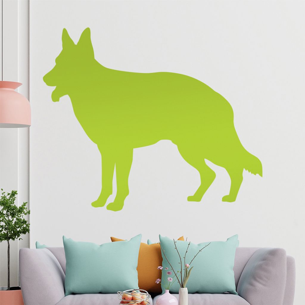 KIWISTAR Schäferhund Silhouette Wandtattoo in 6 Größen - Wandaufkleber Wall Sticker - Dekoration, Küche, Wohnzimmer, Schlafzimmer, Badezimmer