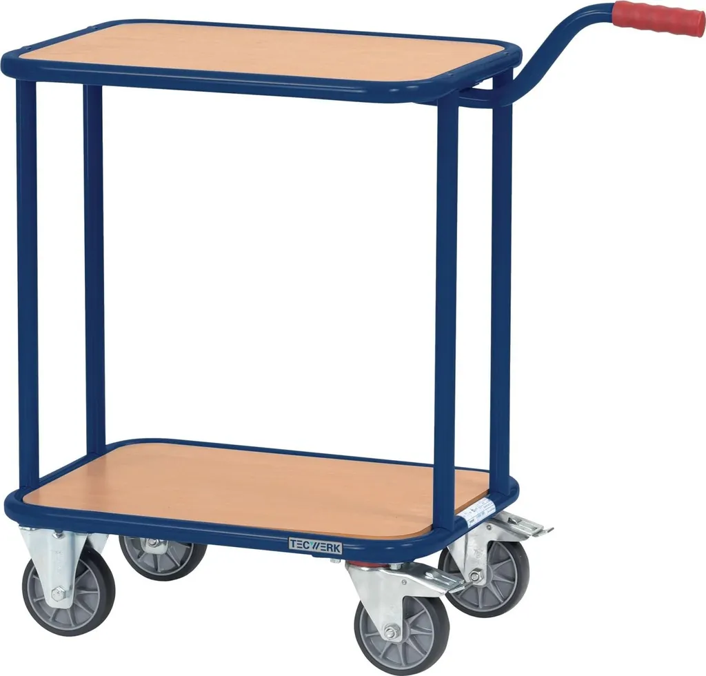 Chariot de transport pour atelier 2 plateformes bois L600xl450mm