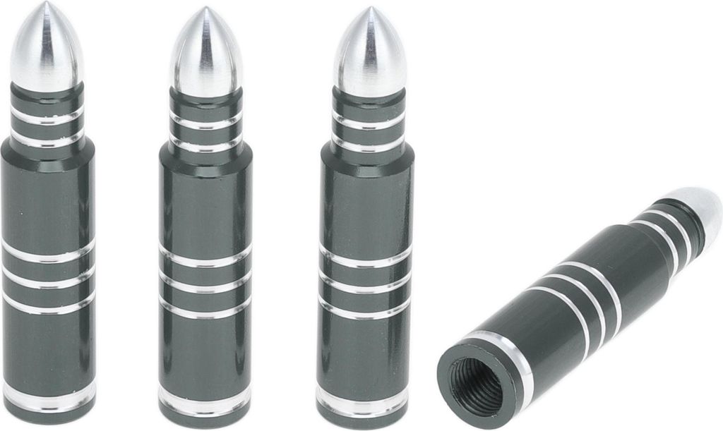 Reifenventilkappen Dekorative Titanfarbe Lange Kugelform Reifenventil Staubschutzabdeckungen 7x55mm Aluminiumlegierung 4 Stück