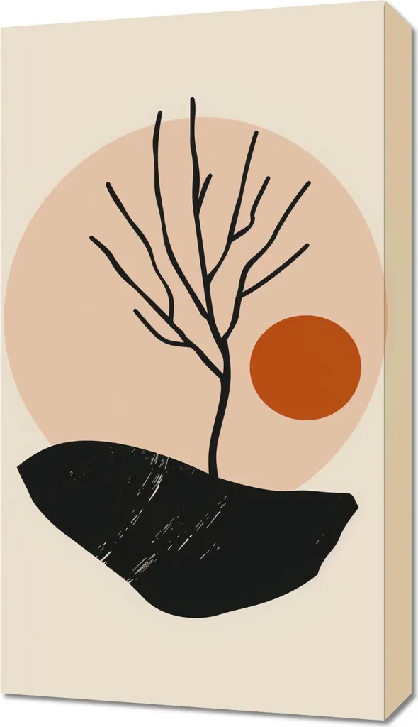 Quadro Decorativo 40x70 Albero Spoglio - Arreda con il Fascino dell'Inverno