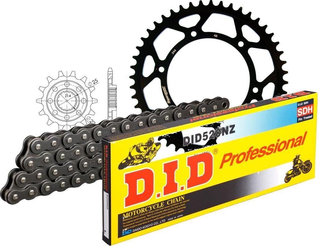 DID Kit Stahl APRILIA RXV450 06-14/SXV450 06-14/RXV... 15-48-114 DID520NZ Clip