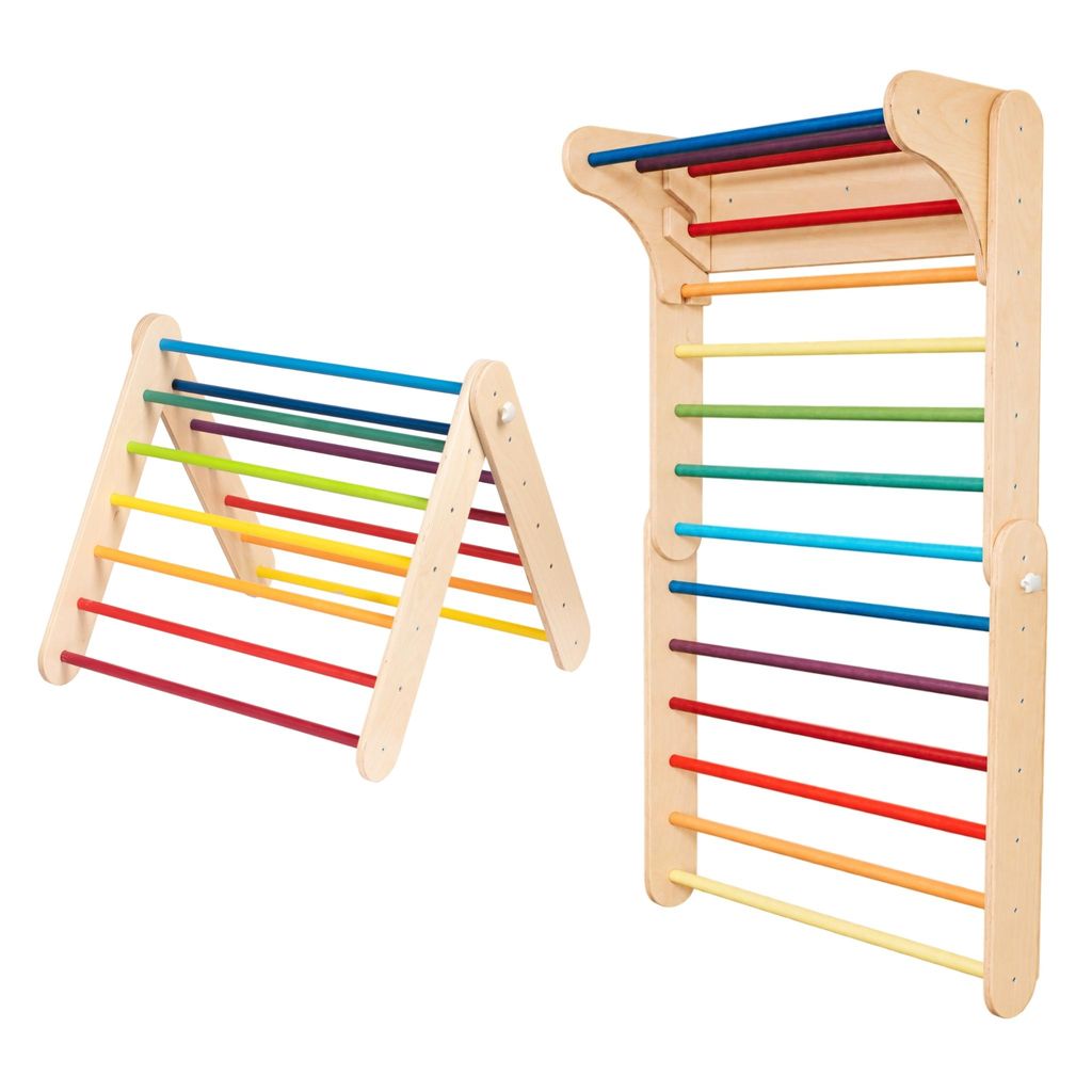 Ensemble Triangle d’escalade et Mur Suédois 2en1, Image du produit 