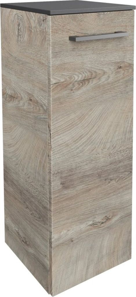 FACKELMANN Midischrank Oxford / Badschrank mit gedämpften Scharnieren / Maße (B x H x T): ca. 30,2 x 82,2 x 32 cm / Schrank mit 1 Tür fürs Bad ...