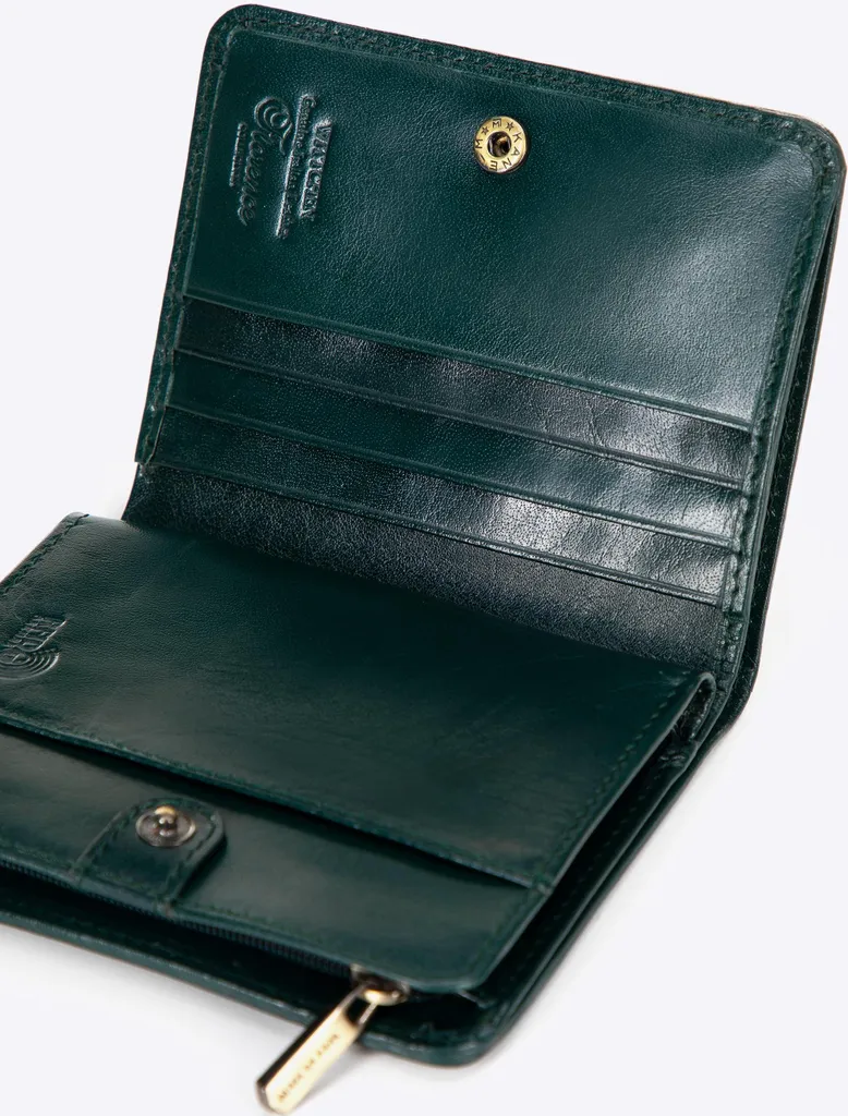 Portefeuille Wittchen cuir verni vert format vertical haute finition - 4