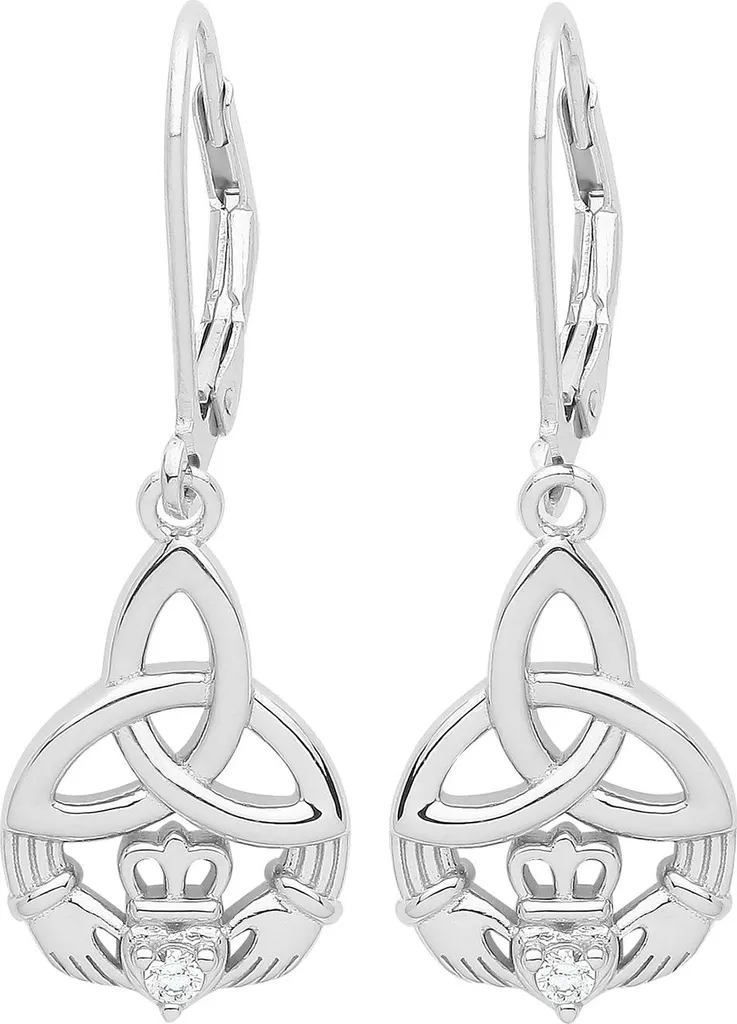Boucles d'oreilles en argent rhodié anti-ternissement 32mm