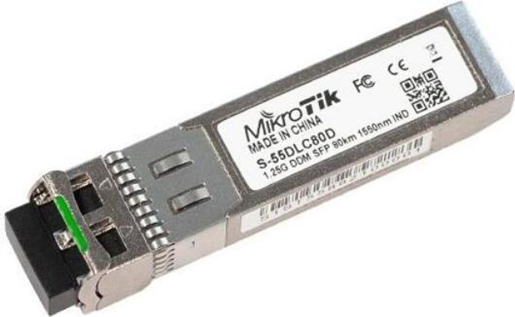 Mikrotik S-55DLC80D, Faseroptik, 1250 Mbit/s, SFP, SFP, 1550 nm, -40 - 70 °C