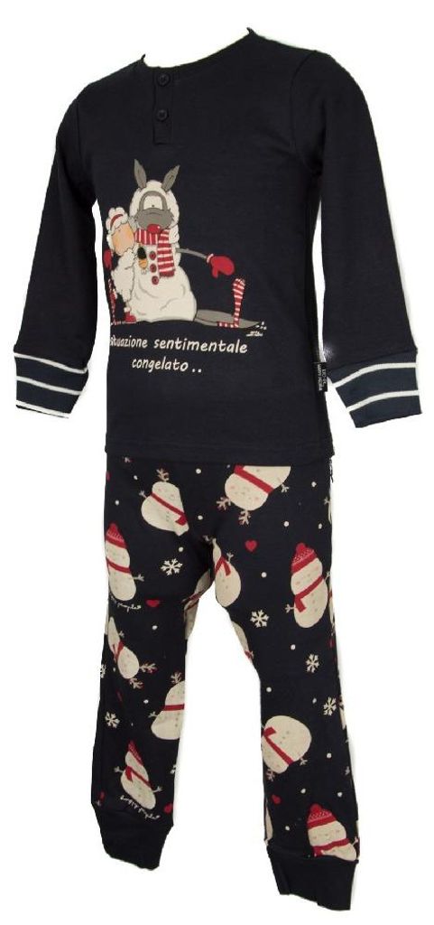 Pyjamas Junge Kind Langarm interlock Baumwolle HAPPY PEOPLE Artikel 4787 PRENATALE, anni 7/8, Cotone 100%