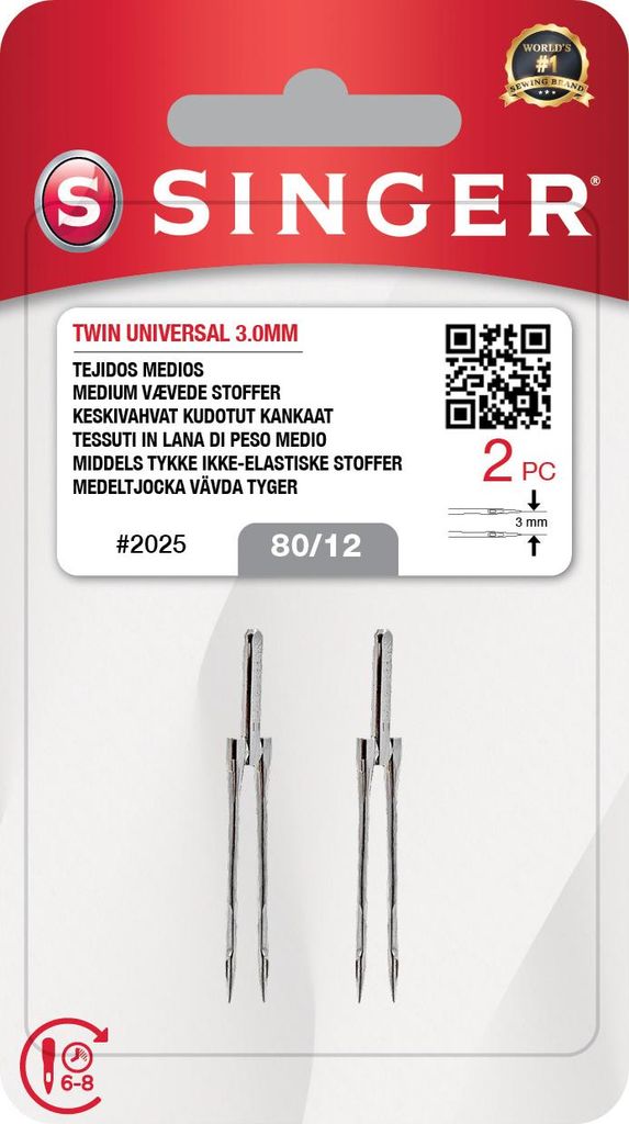 Singer Zwillingsnadeln 2025 2x80/3mm Produktbild 