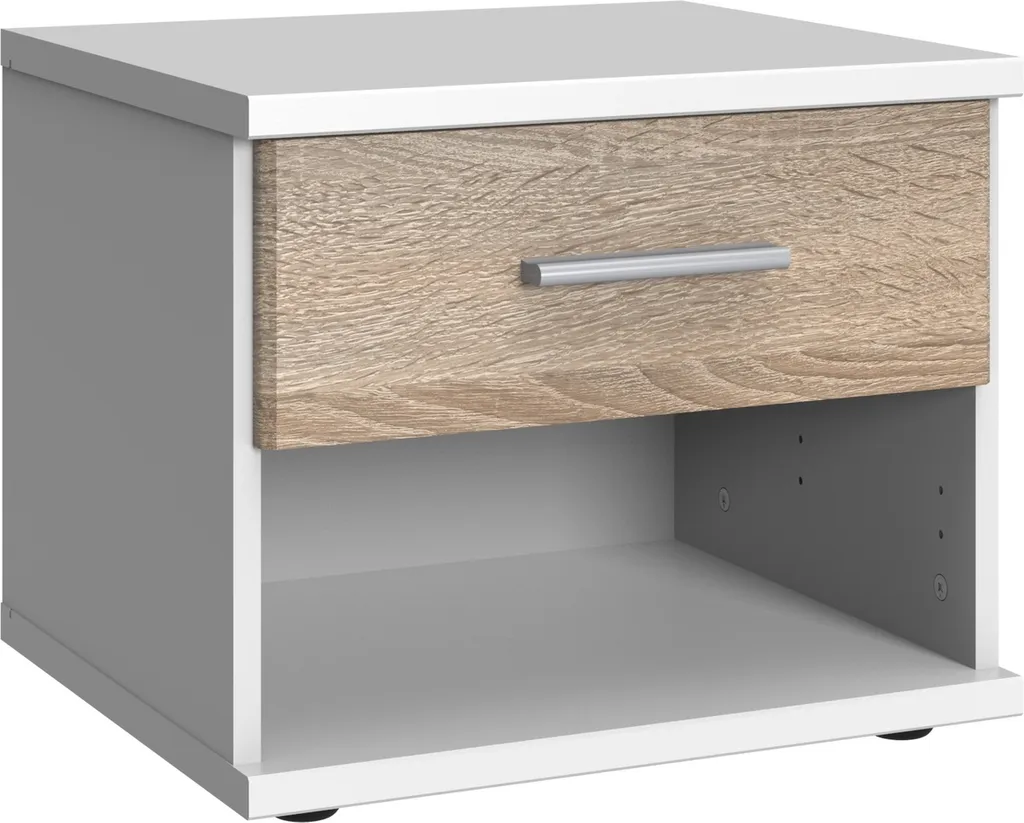 Petit Buffet Joker Blanc avec Tiroirs - Meuble d'Appoint Design 46 cm