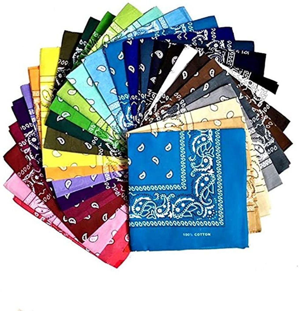 24 Stück Bandana Kopftuch Halstuch Nickituch Biker Tuch Produktbild 1