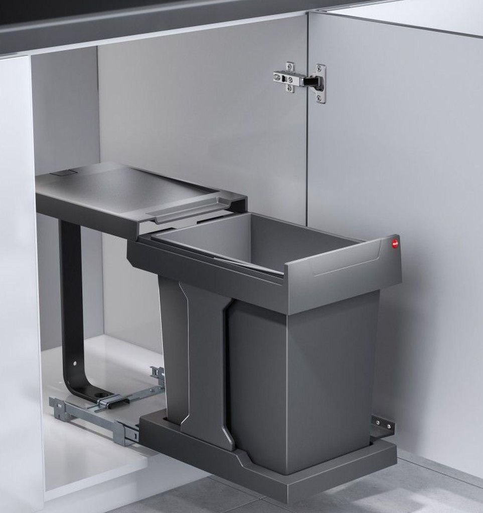 Poubelle Hailo pour cuisine ou salle de bains, à encastrer Image du produit 