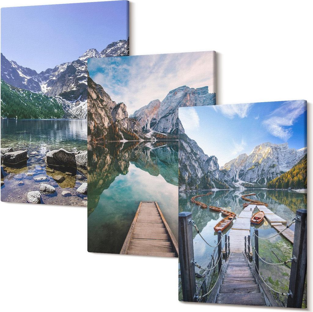 Wandbild – Leinwandbild – Leinwandbilder – Polycanvas – Kunstdruck – Modern – Panorama – Mehrteilig – 3-Teilig Set – Hochwertig ...