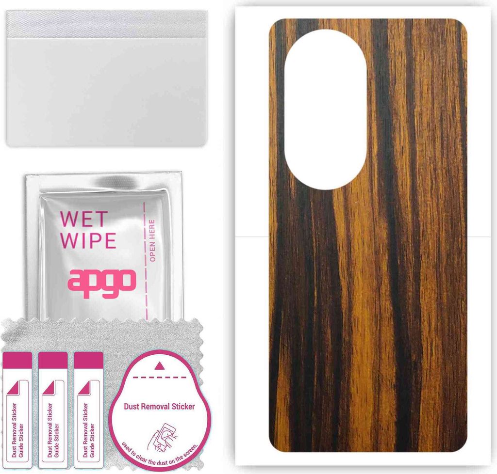 apgo Rückseite Schutzfolie, Skin, kompatibel mit Huawei P50, Hinten Displayschutzfolie aus Vinylfolie, kratzfest, einfache Montage - Tigerwood