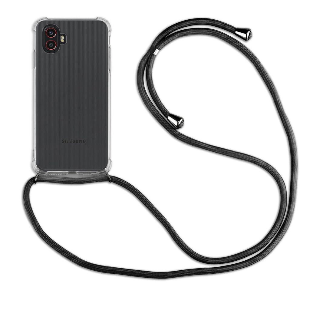 Handykette für Samsung Galaxy Xcover 6 Pro Handyhülle mit Band Hülle mit Kordel Schwarz