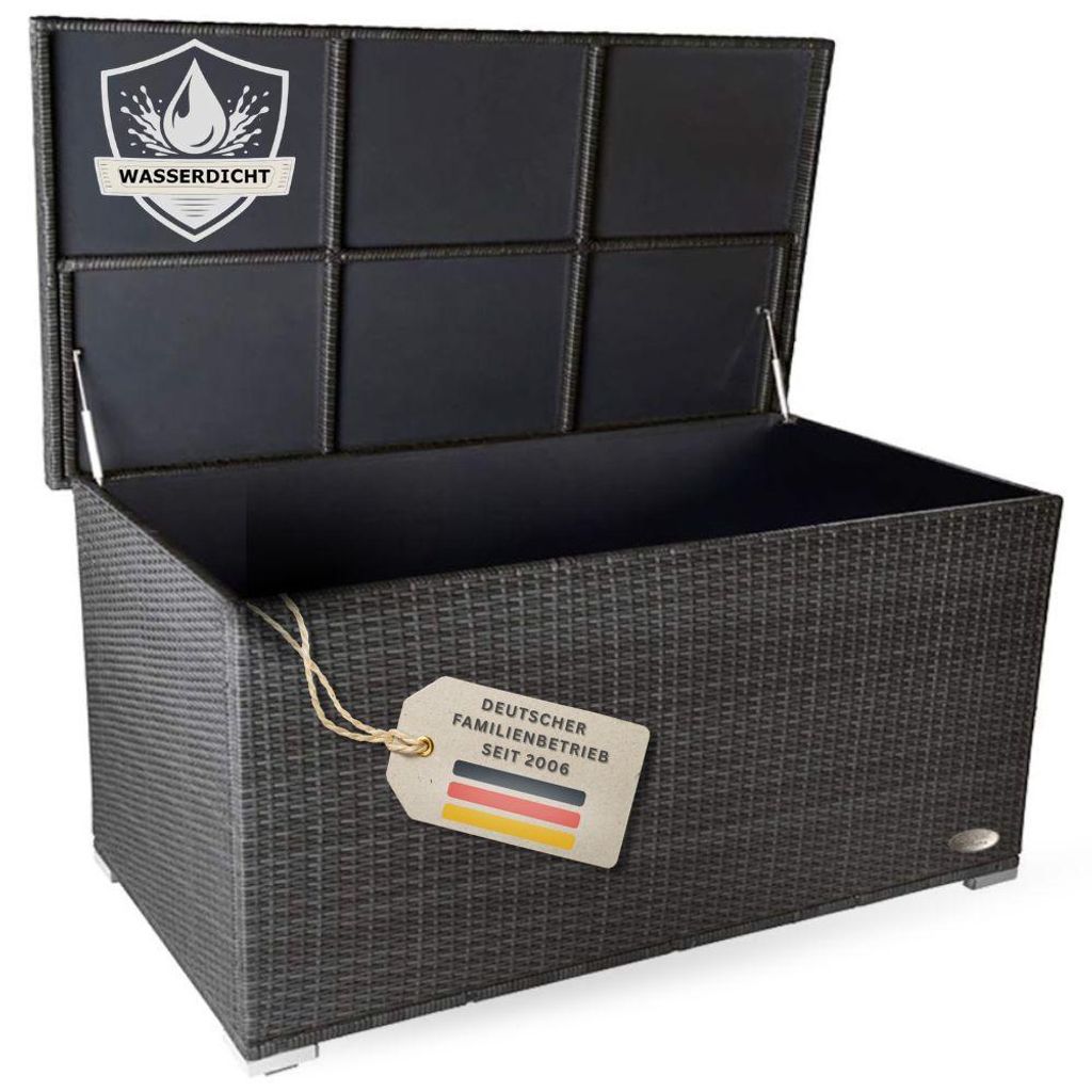 Auflagenbox Venezia 146x83x80 cm rostfrei, belüftet, Deckel Produktbild 