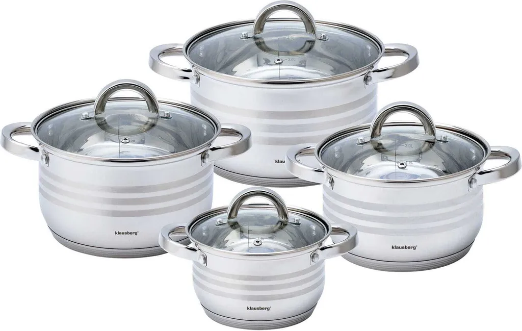 Klausberg 48178 Set Pentole 8 Pezzi Acciaio 18/10 Induzione Prezzo Offerta