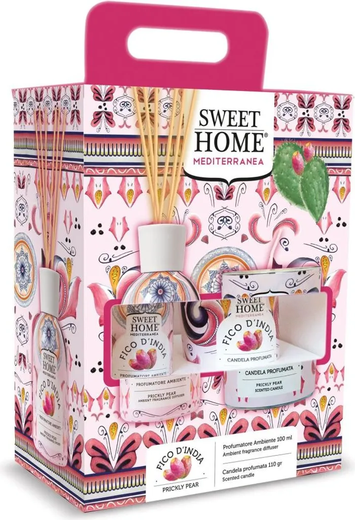 Diffuseur Prickly Pear et bougie parfumée : Kit senteur longue durée