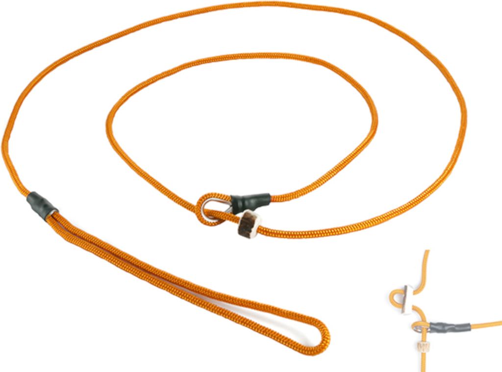 Mystique Field trial Moxonleine 4mm mit Zugbegrenzung 130cm orange