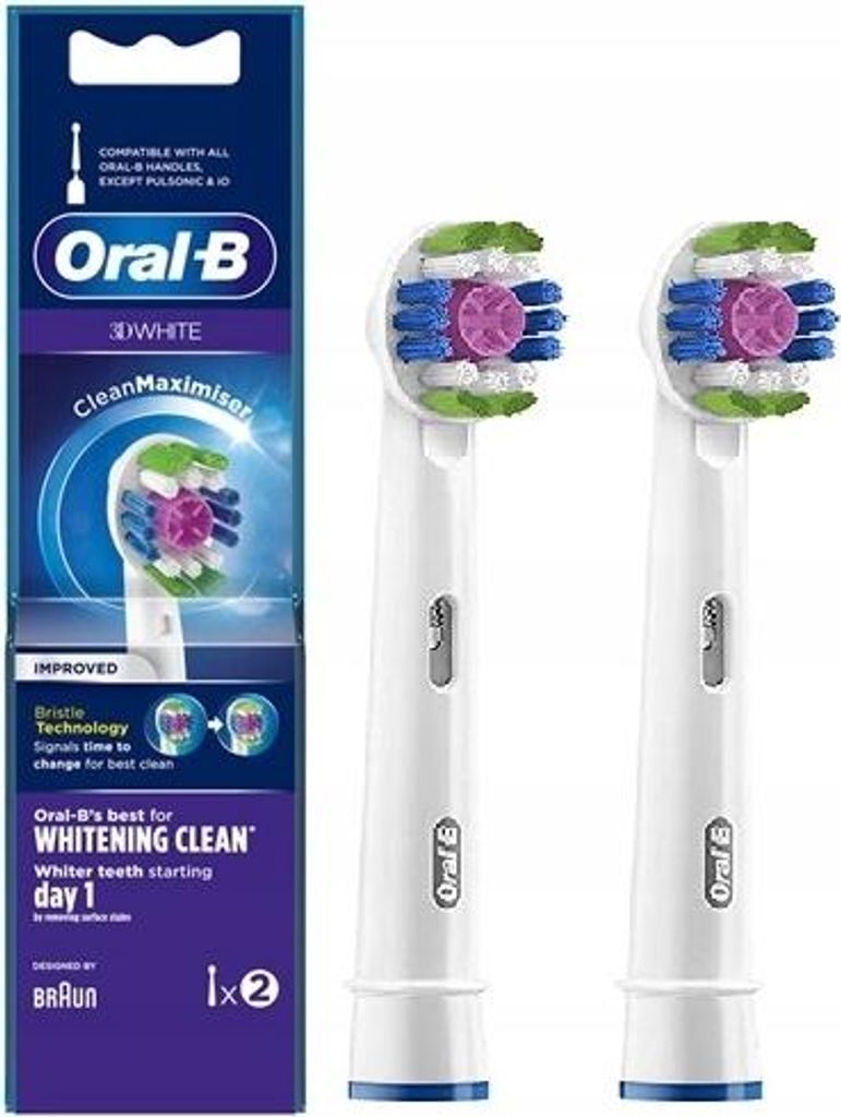 Oral-B 3D White Clean Maximiser Brush Heads, 2 Stück(e), Produktbild 