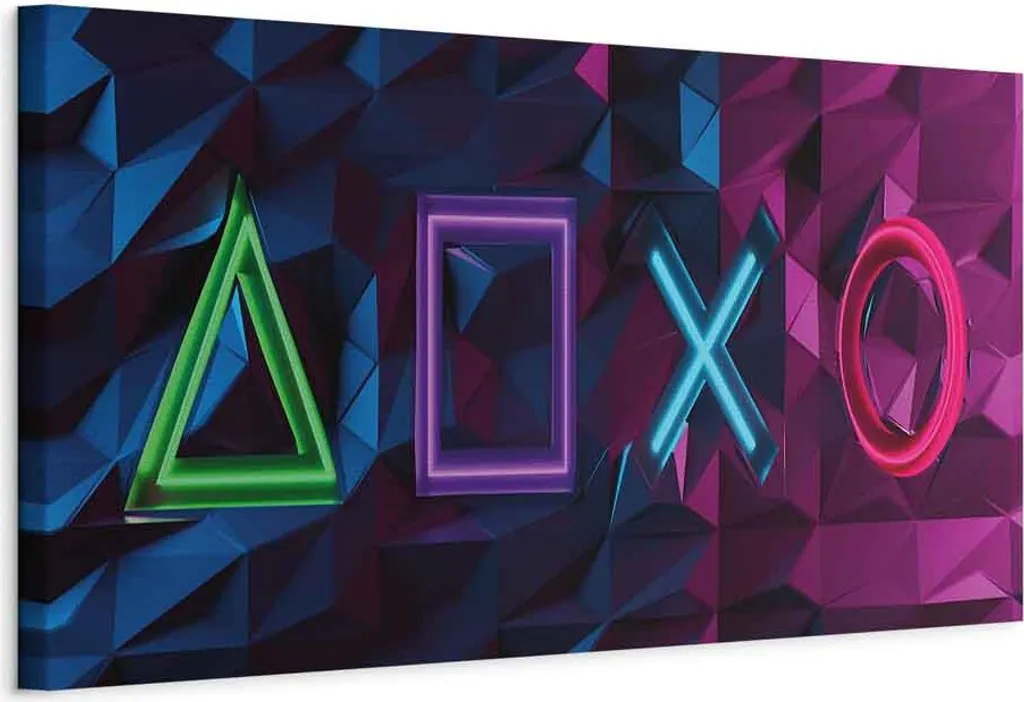 Quadro Moderno Bambini 150x50 cm - Facciata Simboli i-A-0195-b-a Canvas