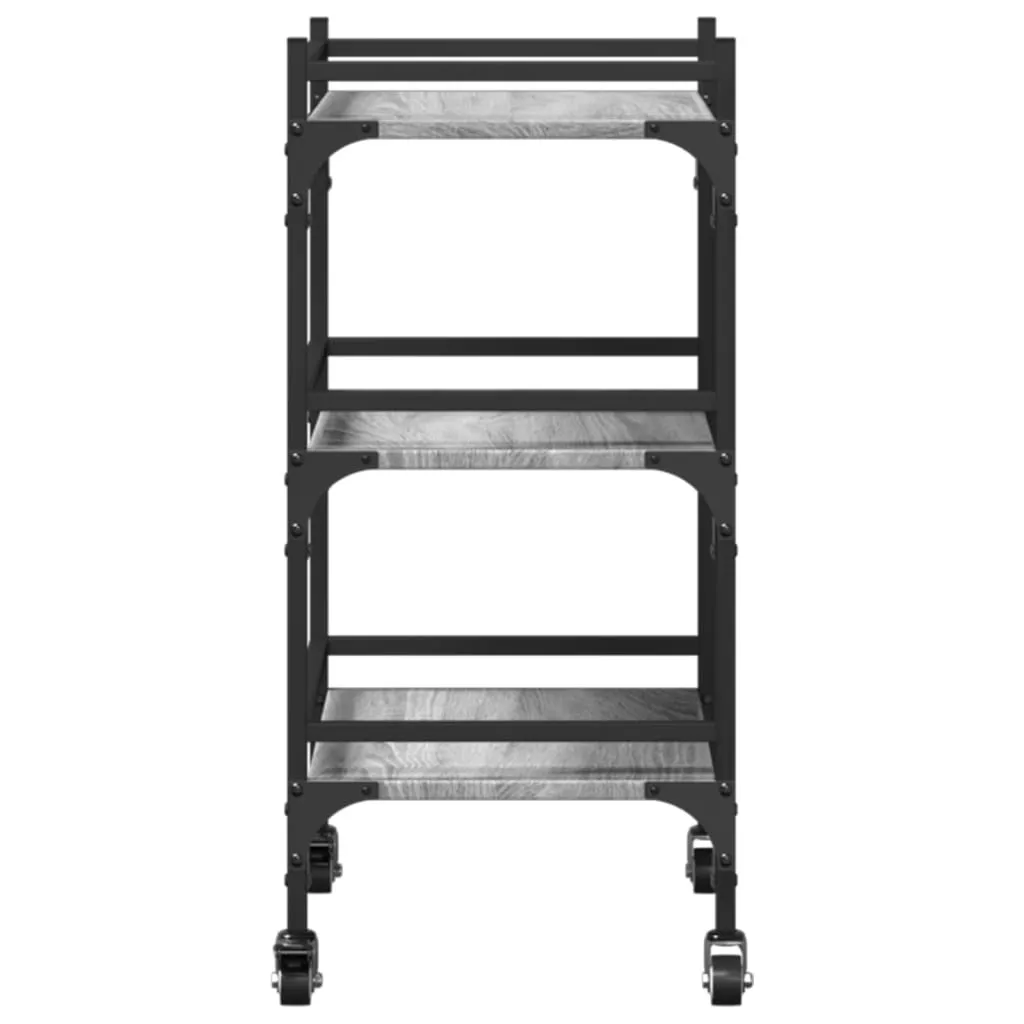 Carrello Portavivande Grigio Sonoma 50x35x75,5 cm | Organizer Casa - 8