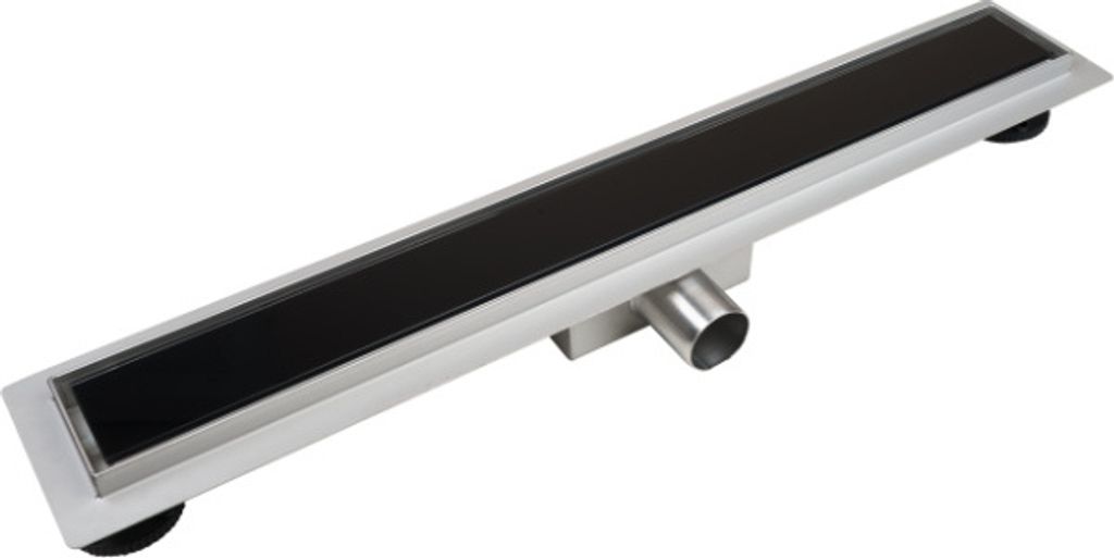 BADLAND Duschrinnen Edelstahl G-DRAIN NEXT 100 cm in Schwarz, Abfluss Befliesbar 2in1 | Komplettset Bodenablauf