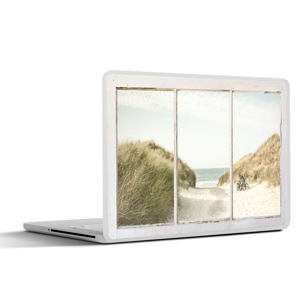 MuchoWow Laptop Aufkleber Sticker Cover Aussicht - Strand - Meer 32.5x23.5 cm - Sticker für Laptop - Selbstklebend
