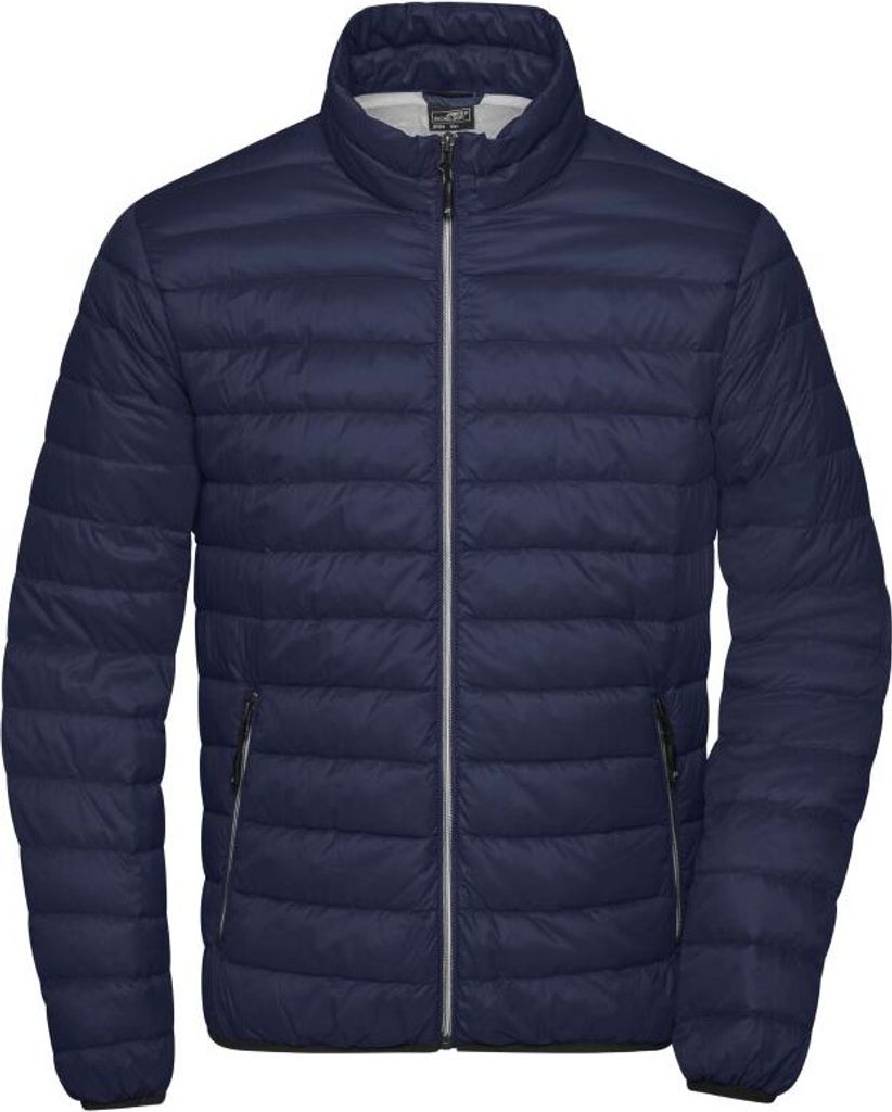 Leichte Daunenjacke im klassischen Design navy/silver, Gr. M