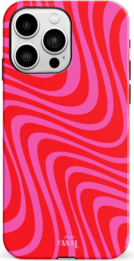 WH Berry Much - Double Layer - Hülle passend für iPhone 16 Pro Max - Rot - Rosa