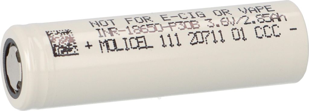 Molicel INR18650-P30B – 18650 Li-Ion 3,6 V, 3000 mAh, 30 A Produktbild 