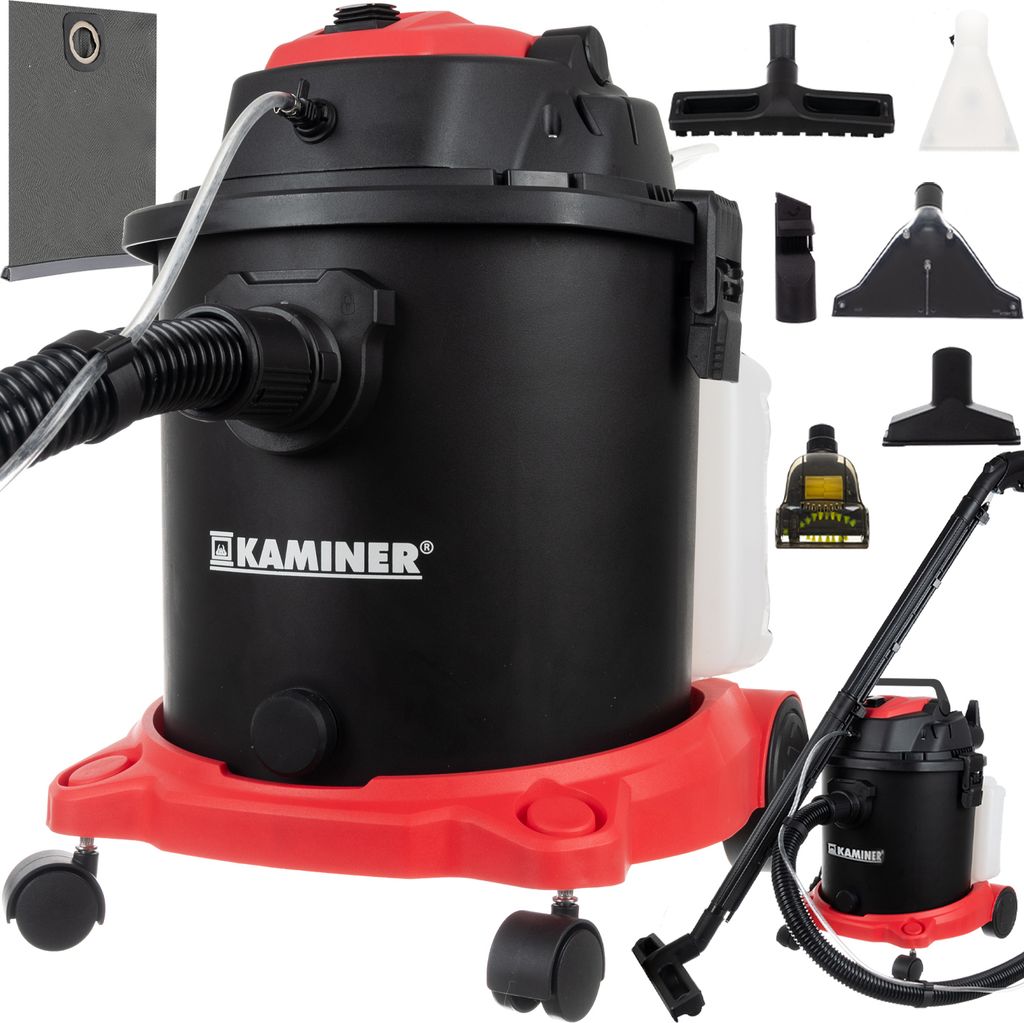 Nass-/ Trockensauger mit Blasfunktion 3 in 1 Schwamm- und Produktbild 