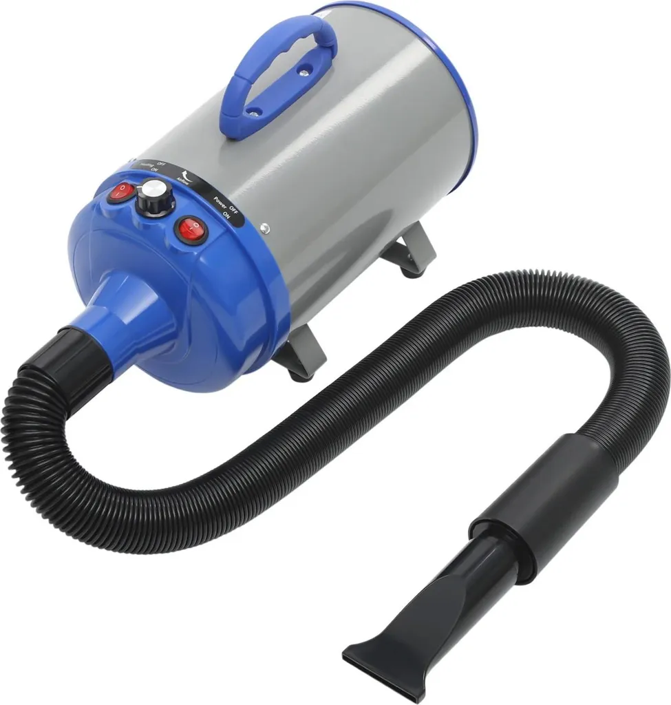 Asciugacapelli, potenza 2200W, tubo flessibile regolabile, blu - 1