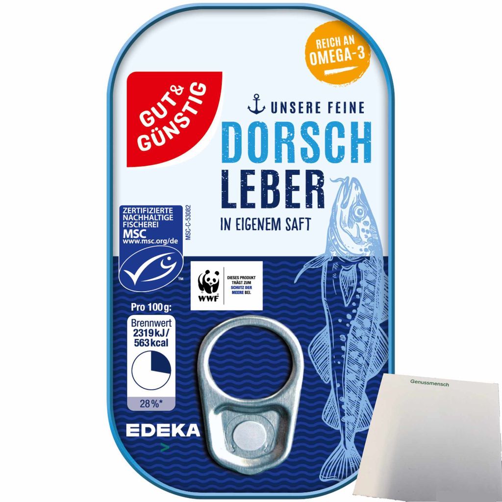 Gut & Günstig Dorschleber reich an Omega-3-Fettsäuren (121g Produktbild 