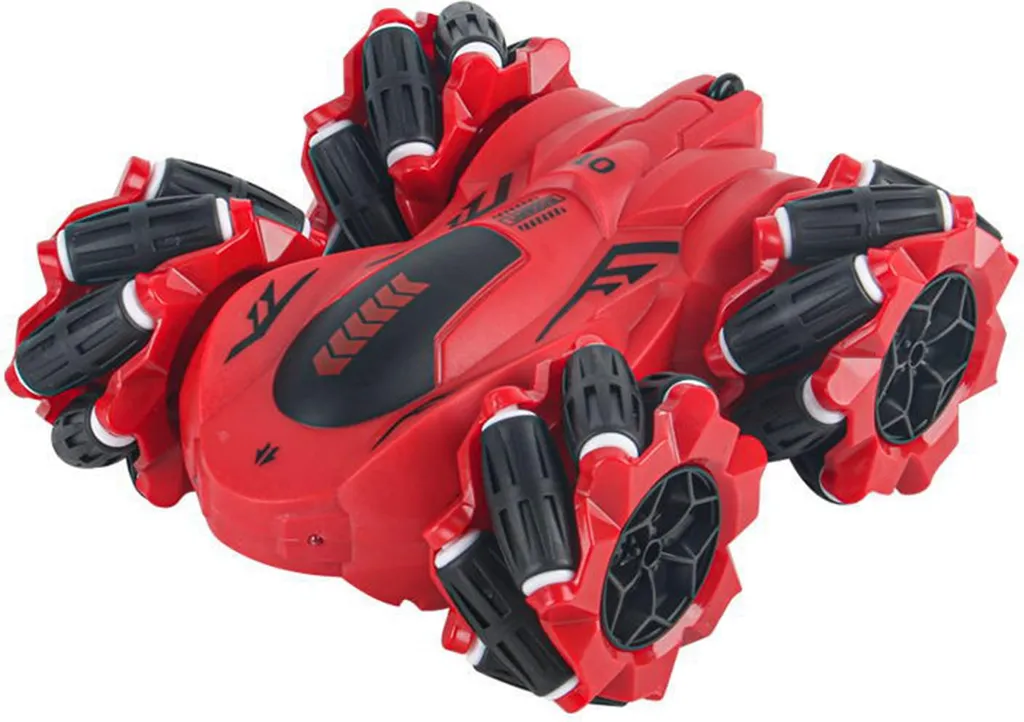 Voiture de Cascade RC 2.4G Stunt Auto Rouge avec Musique et Lumière