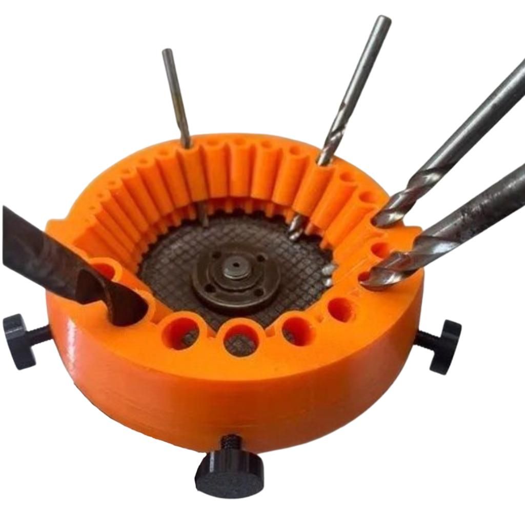 Bohrerschärfadapter 2–13 mm für Winkelschleifer – präzises Produktbild 