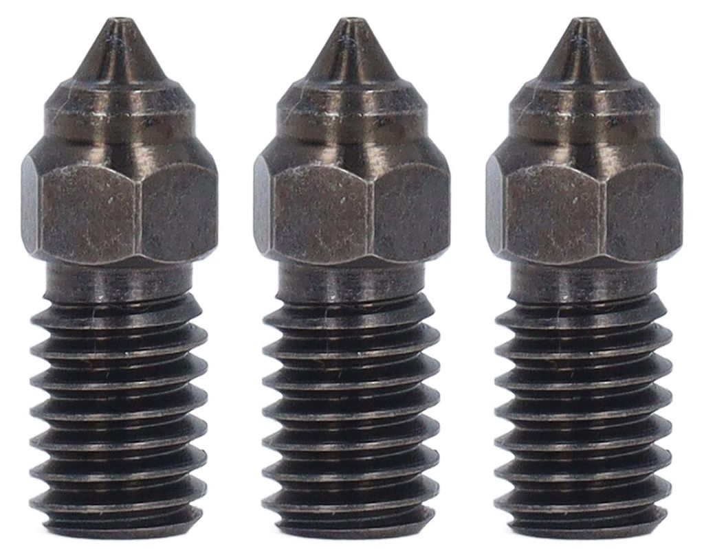 3 Stück gehärtete Stahldüse High Speed 1,75 mm 0,4 mm für ENDER 3 V3 SE 3D-Drucker Hotend-Zubehör