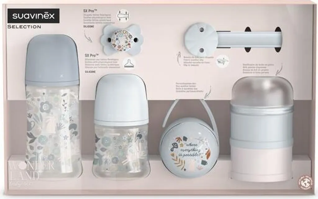 Pack Suavinex Wonderland Bleu anti-colique pour digestion bébé calme