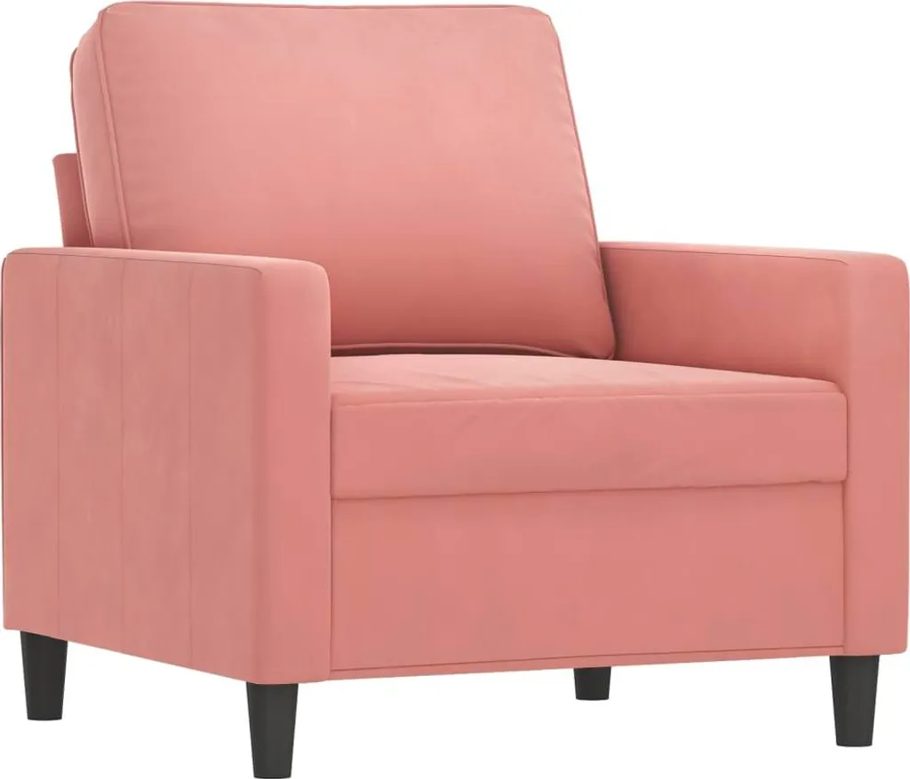 Fauteuil de lecture rose 60 cm velours idéal pour petit coin détente