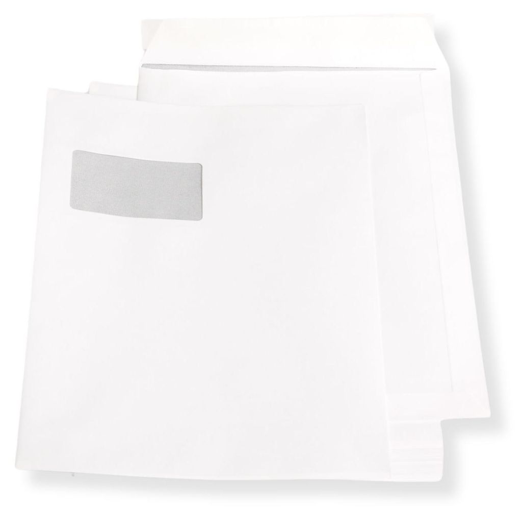 Versandtaschen DIN C4 weiß mit Fenster, haftklebend 50 Produktbild 