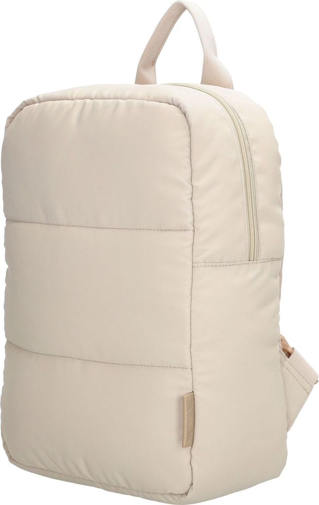 Damen Herren Überschlag Rucksack Plane Tasche Fahrradrucksack Kurier leder Optik Rollup Bag Creme