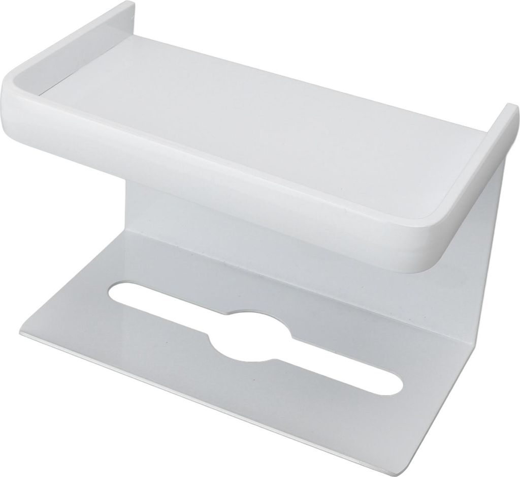 Toilettenpapierhalter Wandmontage Tissue Roll Storage Rack Aluminium Tissue Dispenser für Bad Waschraum weiß