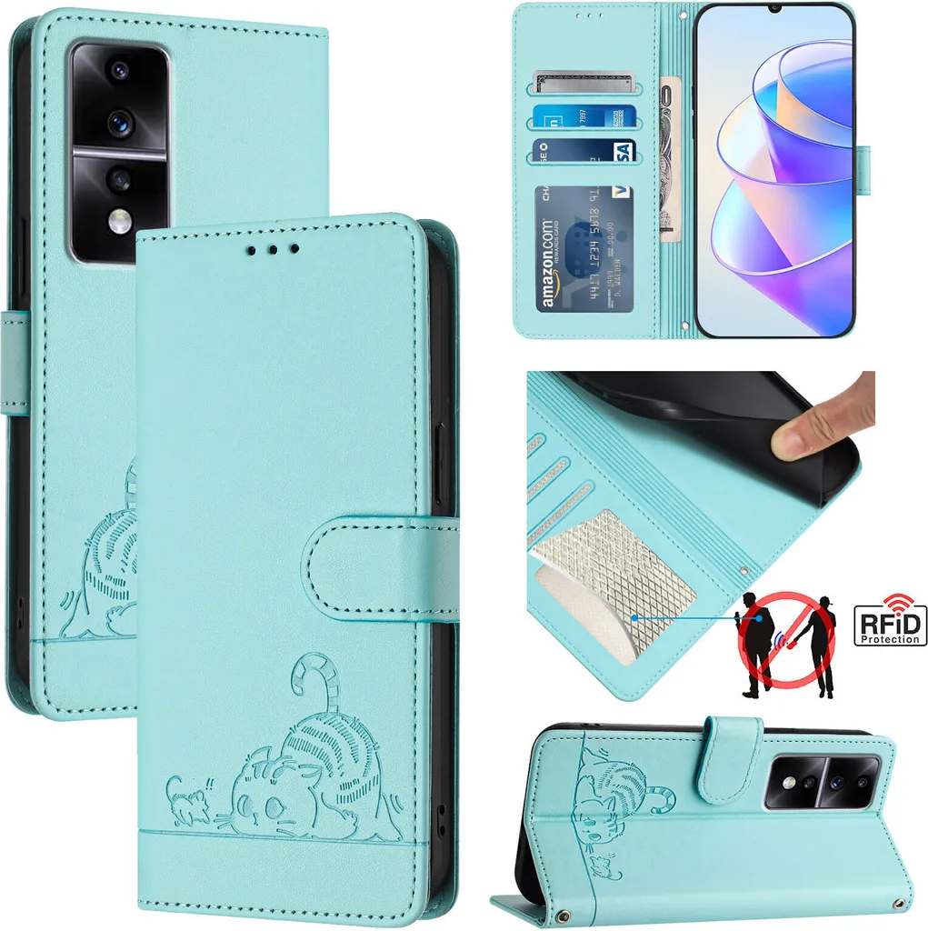 Custodia Gatto Dolce Honor 80 GT Verde Pastello | Cover con Stand